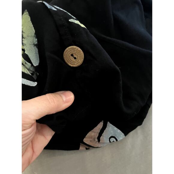 Meng Design Artsy Fish Design Boho Top Blouse Size Large Missing Button - Picture 10 of 11